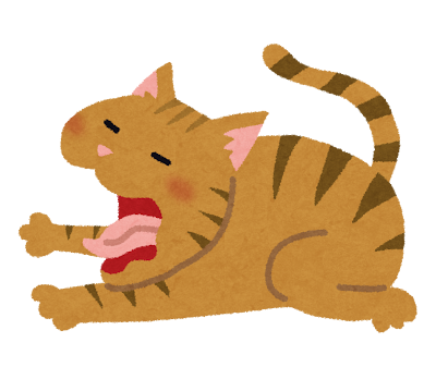 尻尾がゆっくり揺れている
